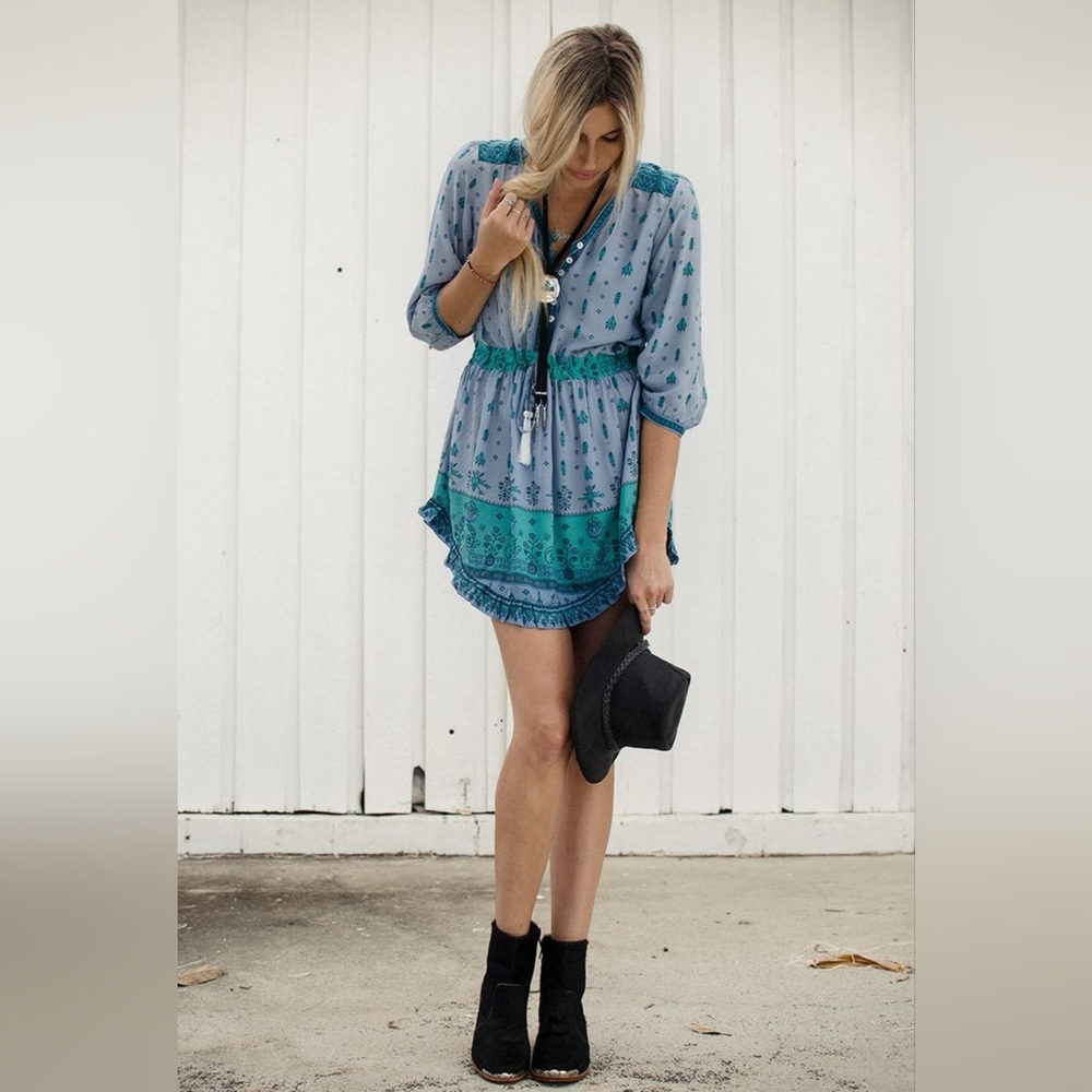 Spell Desert Wanderer Mini Playdress Tunic Size M – Boho Festival Dress